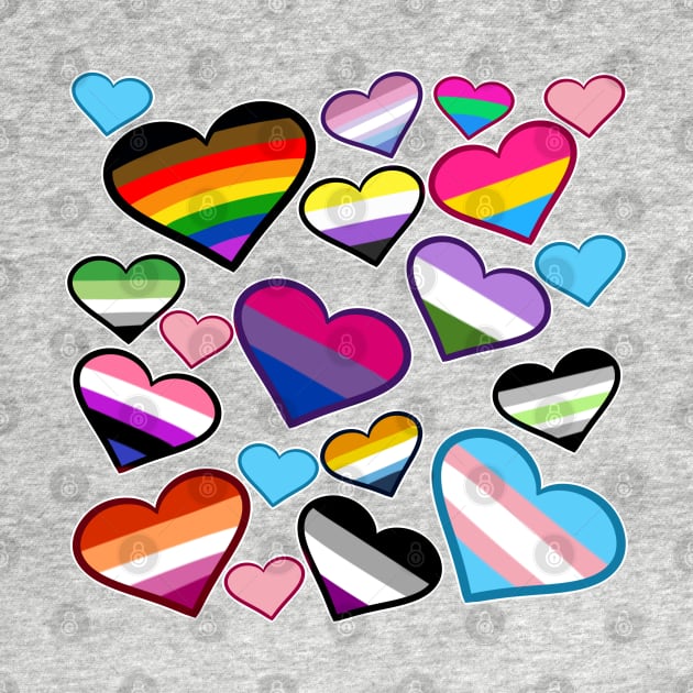 LGBTQIA+ Pride Hearts by leashonlife